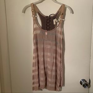 Free People Striped Tie Back Tank Top Women’s S